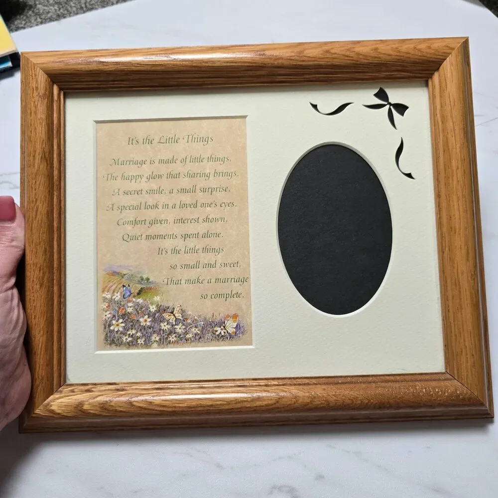 Vintage Poetry Picture Frame. Its the little things